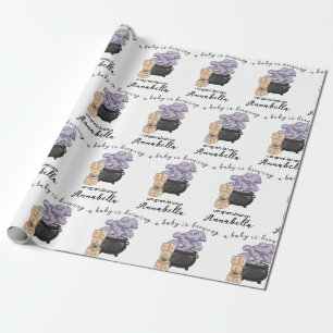Papel De Regalo Witch Cauldron Halloween Baby Shower
