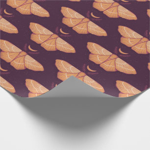 Papel De Regalo Witchy Moth Moon Purple Magic Insect