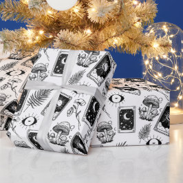 Papel De Regalo Witchy Tarot Botanical Mushroom