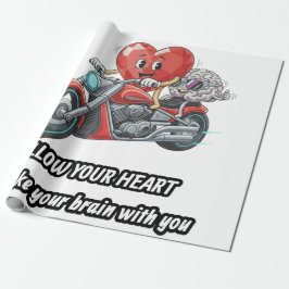 Papel De Regalo witty relationship quote gift heart riding bike