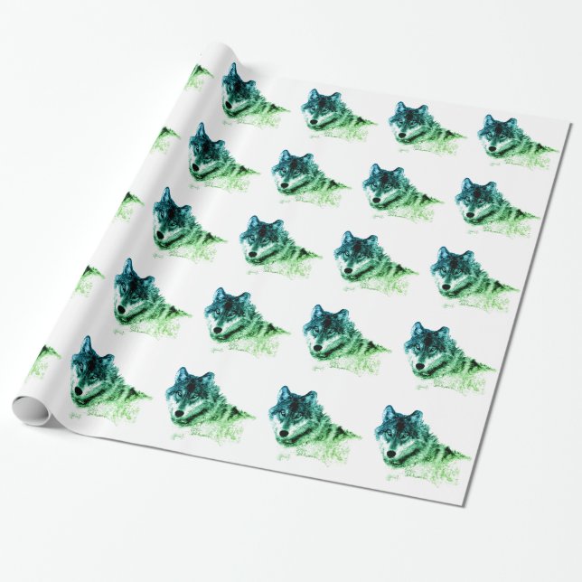 Papel De Regalo Wolf (Desenrollado)