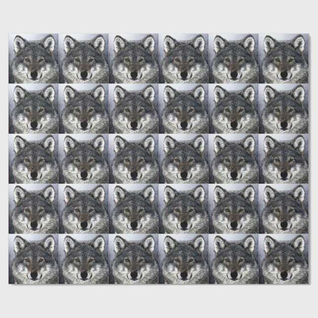 Papel De Regalo Wolf Eyes (Superficie plana)
