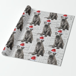 Papel De Regalo Wolfhound dog Santa Christmas for Dog Lovers