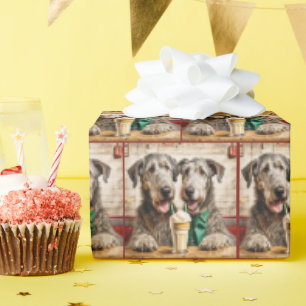 Papel De Regalo Wolfhounds Irlandés Con Soda De Helado