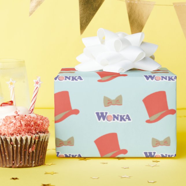 Papel De Regalo Wonka Top Hat & Bow Tie (Fiesta de cumpleaños )