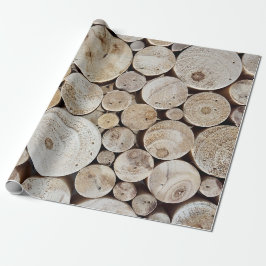 Papel De Regalo Wood Logs