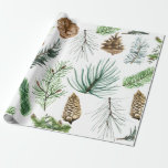 Papel De Regalo Woodland Christmas<br><div class="desc">Lovely winter pinecones and branches</div>