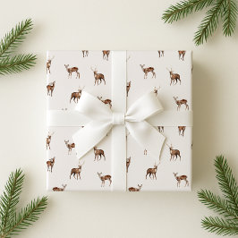Papel De Regalo Woodland, ciervo festivo
