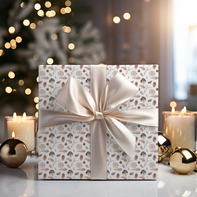 Papel De Regalo Woodland de invierno rústico | Festividad de la ho (Subido por el creador)