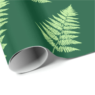 Papel De Regalo Woodland Fern 1, esmeralda y verde claro