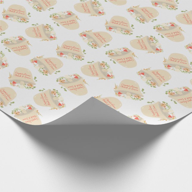 Papel De Regalo Woodland Mushroom Baby Shower (Esquina)