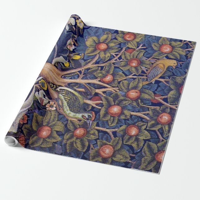 Papel De Regalo Woodpecker, William Morris (Desenrollado)
