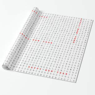 Papel De Regalo Word Search Puzzle Feliz Año Nuevo!