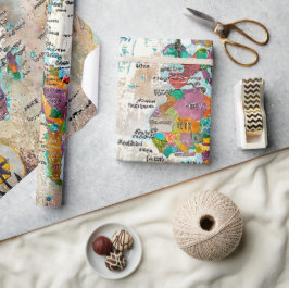 Papel De Regalo World Map 