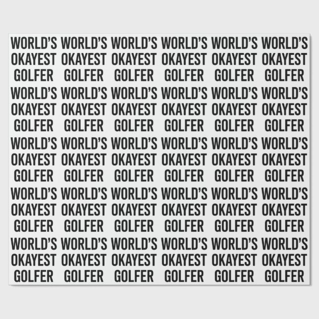 Papel De Regalo World's Okayest Golfer Dad Father's Day Golfing  (Superficie plana)