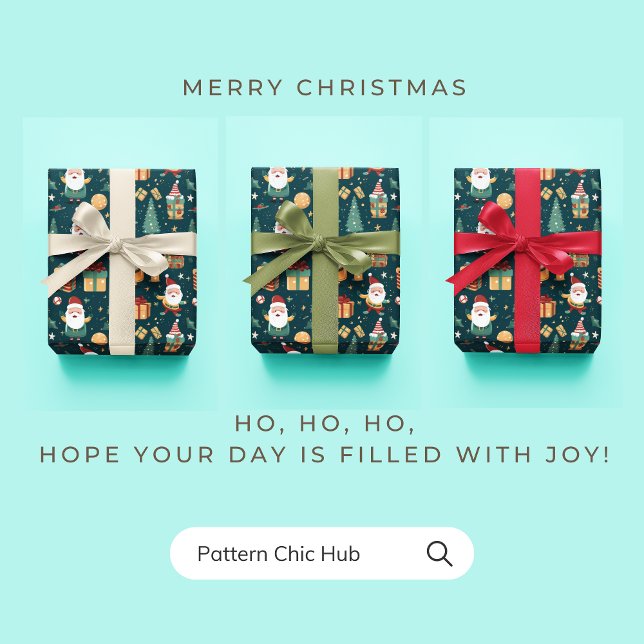 Papel De Regalo WP01 Cajas de regalo de árbol de Navidad de Santa  (Subido por el creador)