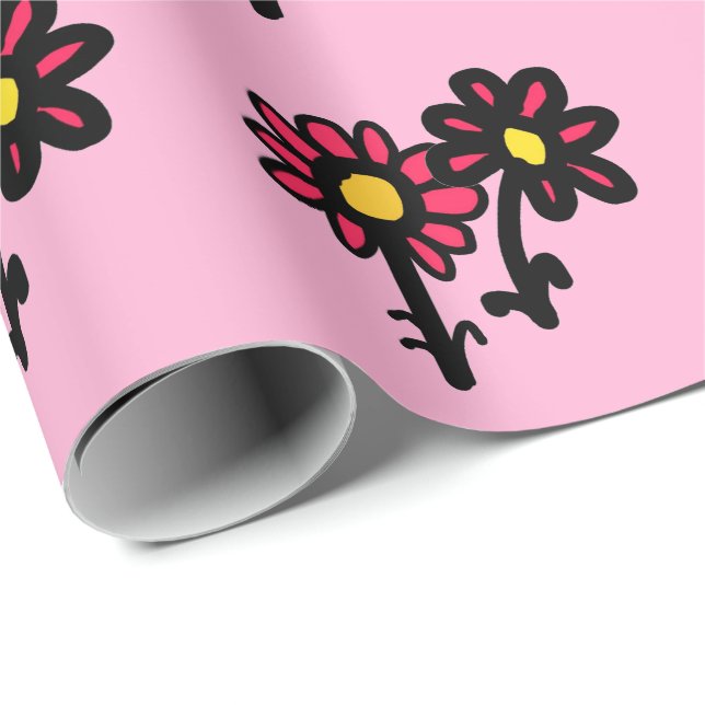 Papel De Regalo Wraping Paper Flowers (Esquina del rollo)