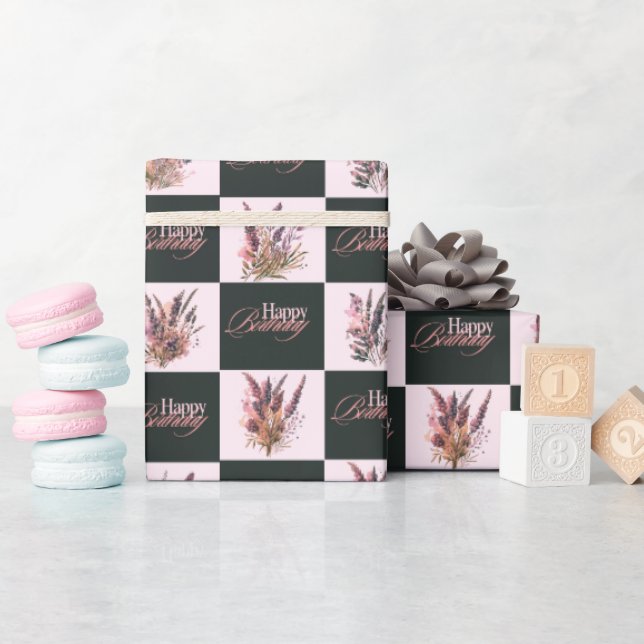 Papel De Regalo Wrapper de regalo de diseño de lavanda (Baby Shower)