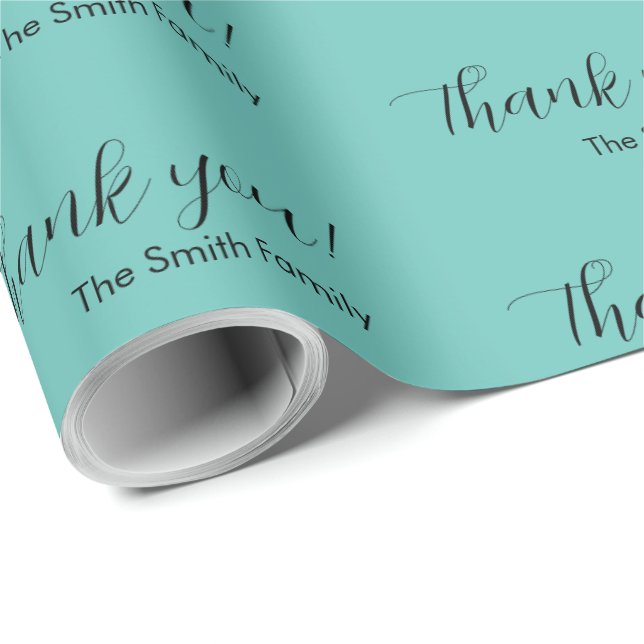 Papel De Regalo Wrapper personalizado de agradecimiento (Esquina del rollo)