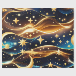 Papel De Regalo Wrapping Paper - Amber Celestial Moon