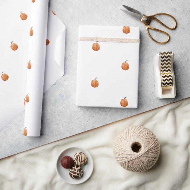 Papel De Regalo Wrapping Paper - Halloween Pumpkin Pattern (Artesanía)