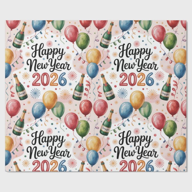 Papel De Regalo Wrapping Paper-New Year 2026 (Superficie plana)