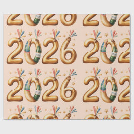 Papel De Regalo Wrapping Paper-New Year 2026
