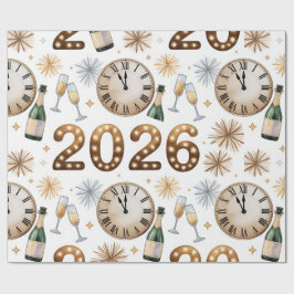Papel De Regalo Wrapping Paper-New Year 2026 Wrapping Paper