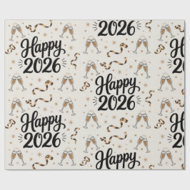 Papel De Regalo Wrapping Paper-New Year 2026 Wrapping Paper