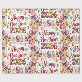 Papel De Regalo Wrapping Paper-New Year 2026 Wrapping Paper