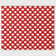 Wrapping Paper White Hearts on Pink – Cute Love 