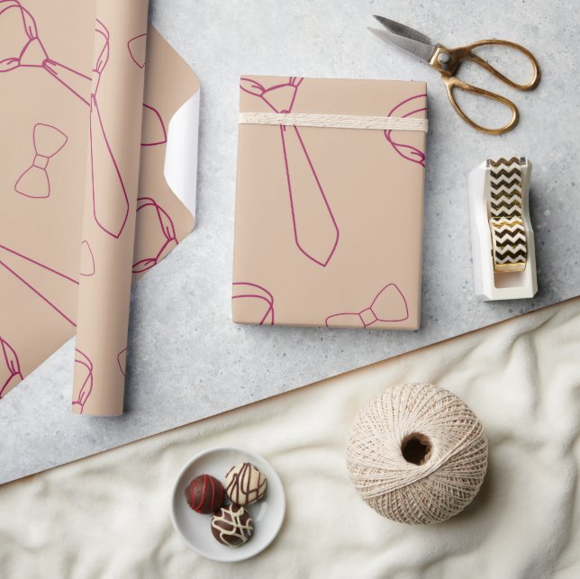Papel De Regalo Wrapping paper with a tie and bow (Artesanía)
