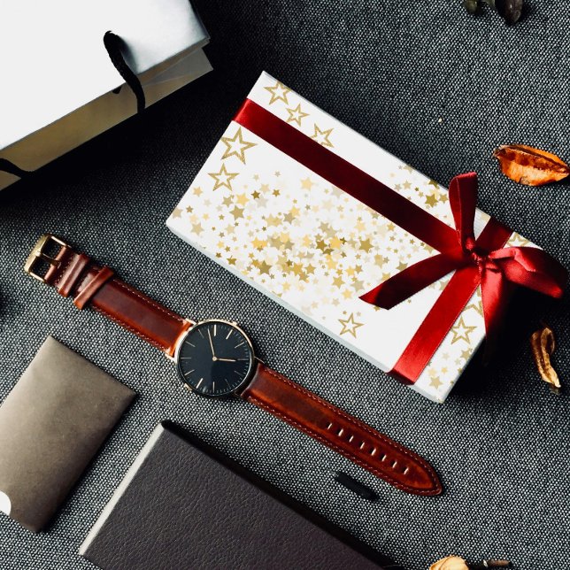 Papel De Regalo Wrapping Paper with golden stars (Subido por el creador)