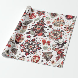 Papel De Regalo Wrapping with Christmas Motifs n10