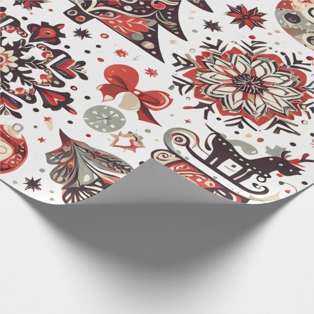 Papel De Regalo Wrapping with Christmas Motifs n10 (Esquina)