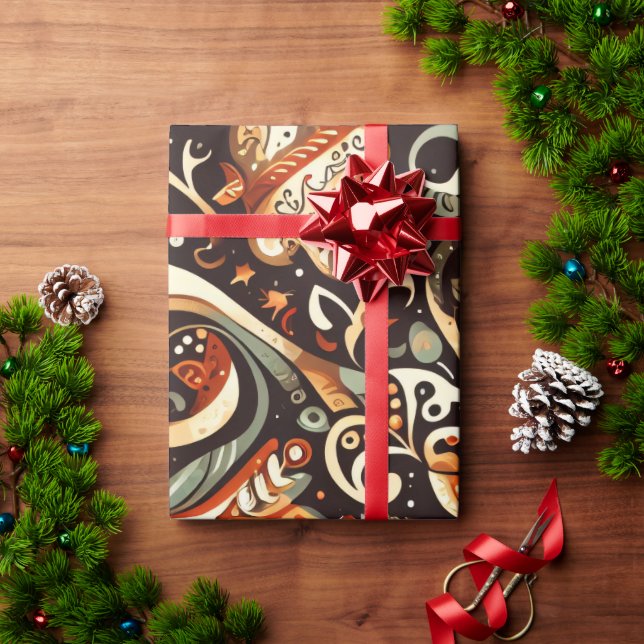Papel De Regalo Wrapping with Christmas Motifs n11 (Regalo de vacaciones)
