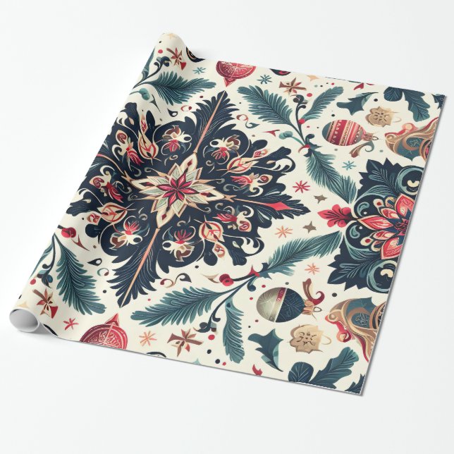 Papel De Regalo Wrapping with Exclusive Christmas Motifs n8 (Desenrollado)