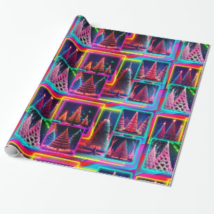 Papel De Regalo Wraps NEON, Bright, Fluorescente TREEZY Holiday
