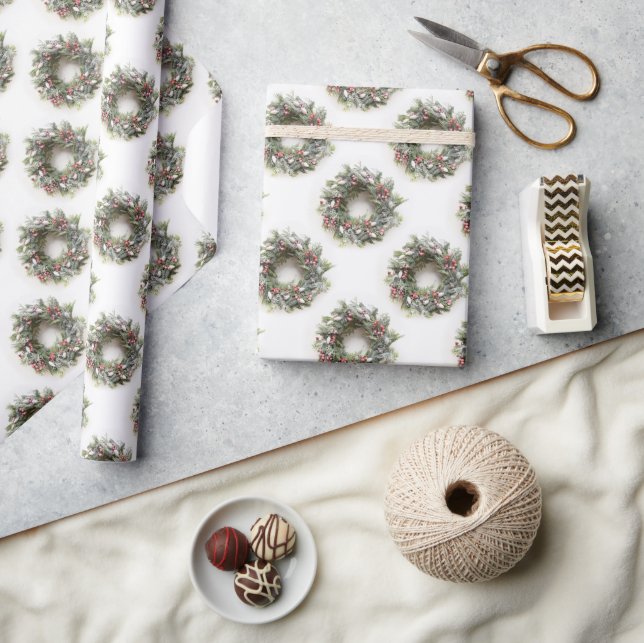 Papel De Regalo Wreath navidades (Artesanía)