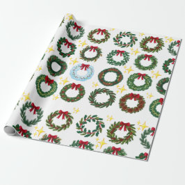 Papel De Regalo Wreath navidades