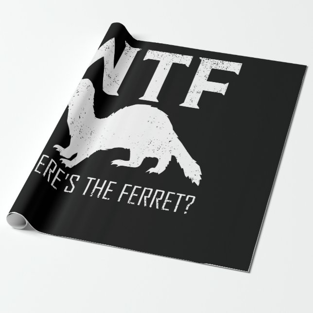 Papel De Regalo WTF Where's The Ferret Animal Gift (Desenrollado)