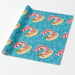 Papel De Regalo xmas beach santa claus