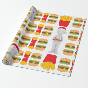 Papel De Regalo xmas burger santa claus