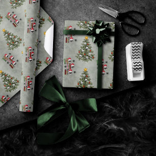 Papel De Regalo XMAS escalofriante Un Grunge De Árbol De Navidad