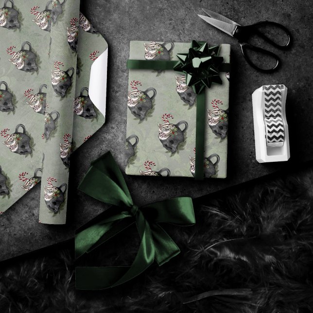 Papel De Regalo XMAS escalofriante | Un Grunge De Mug De Cráneo Mu (Subido por el creador)