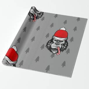 Papel De Regalo xmas santa claus gorilla