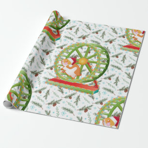 Papel De Regalo xmas santa claus hamster