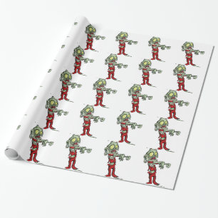 Papel De Regalo xmas zombie santa claus