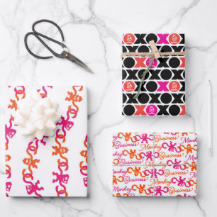 Papel de regalo XO Monkey Business