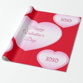 Papel de regalo XOXO Feliz día de San Valentín